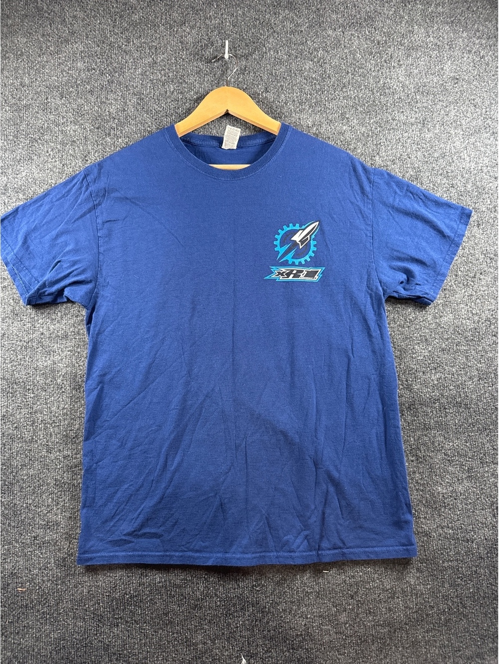 Rokkit Chassis R1 Men's L Blue Racing Automotive Graphic T-Shirt